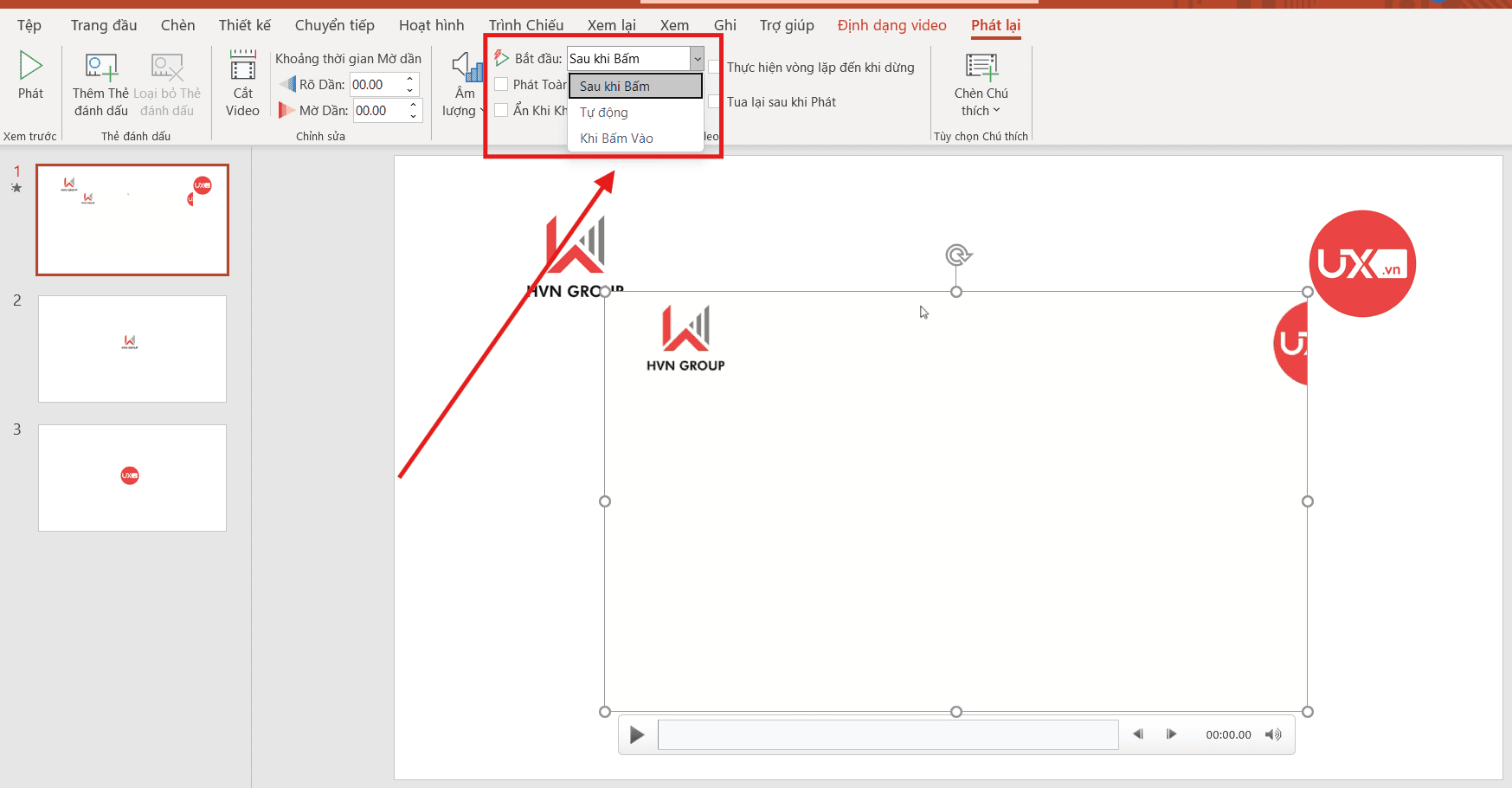 Thiết lập quy trình phát video