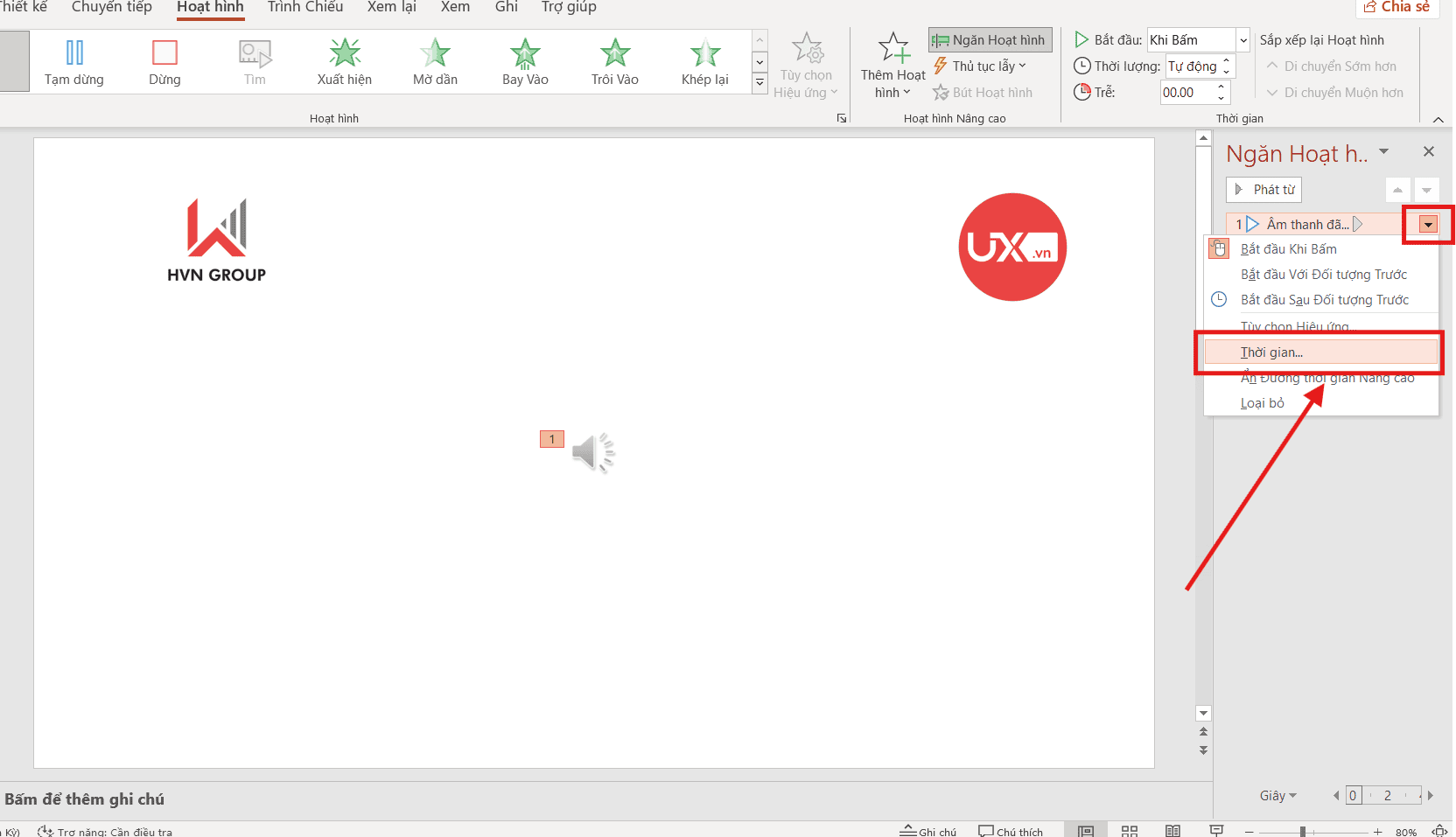 Tiếng vỗ tay trong Ppt