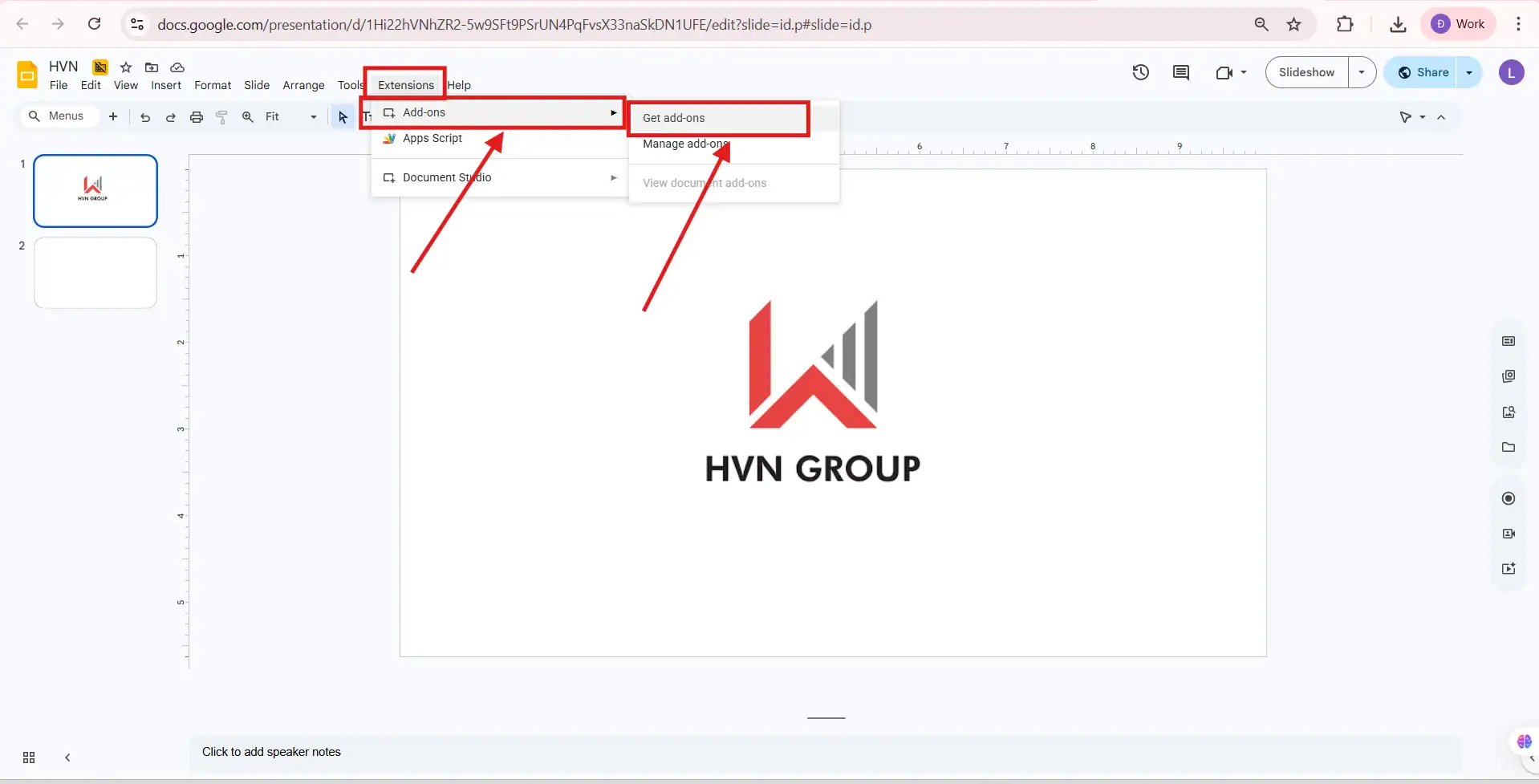 Addons cho Google Slides