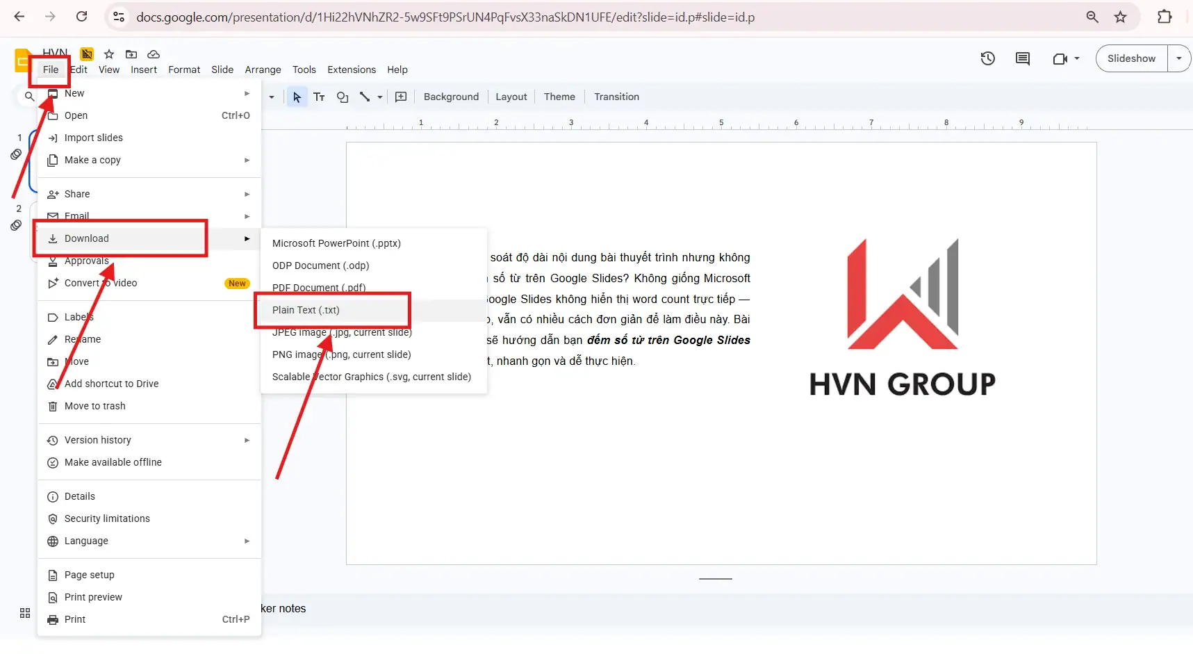 Cách đếm số từ trên Google Docs