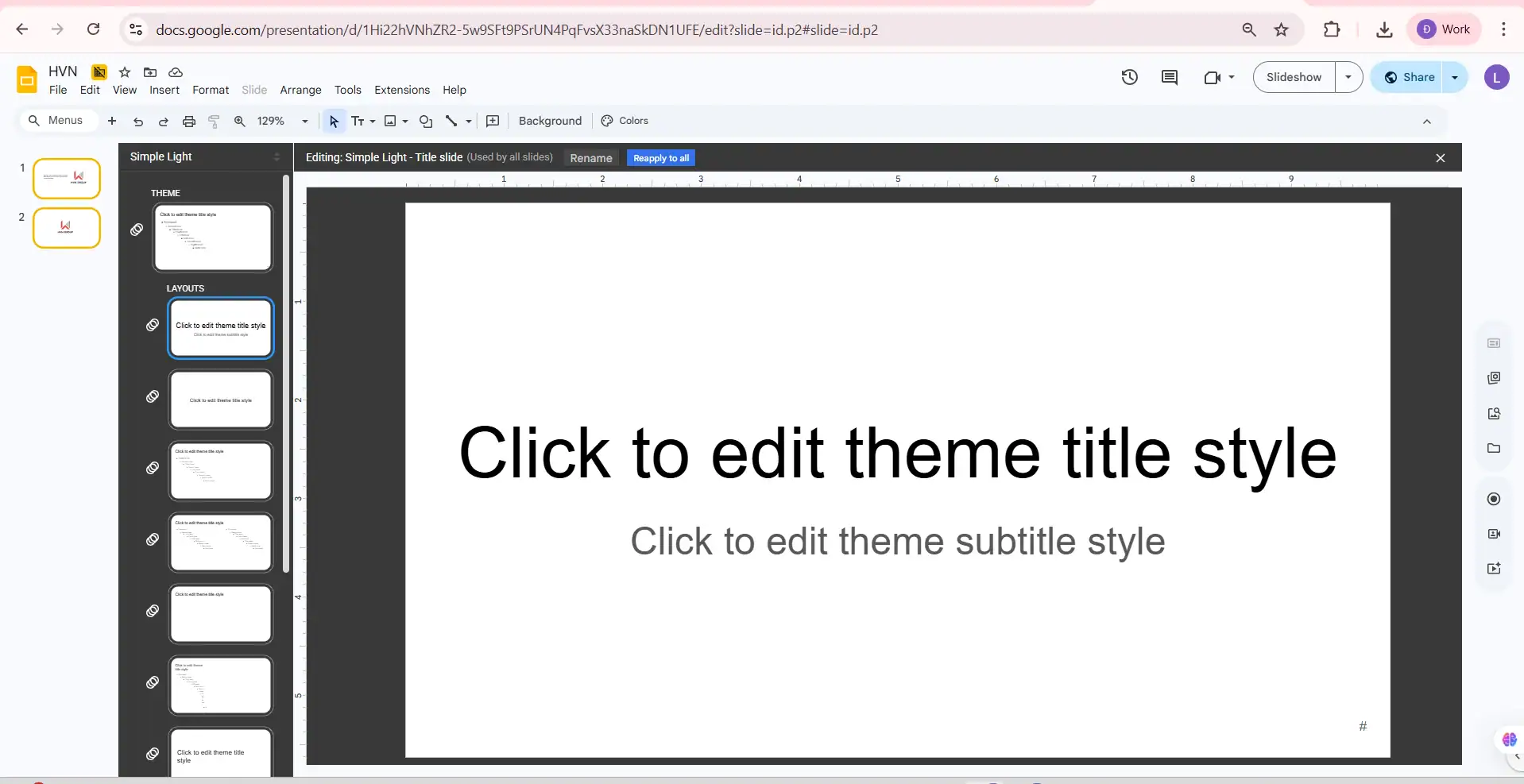 Chỉnh phông trong Google Slides