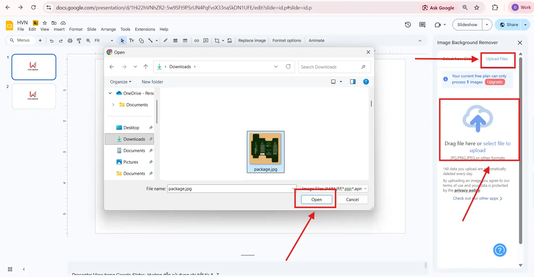 Công cụ Remove background