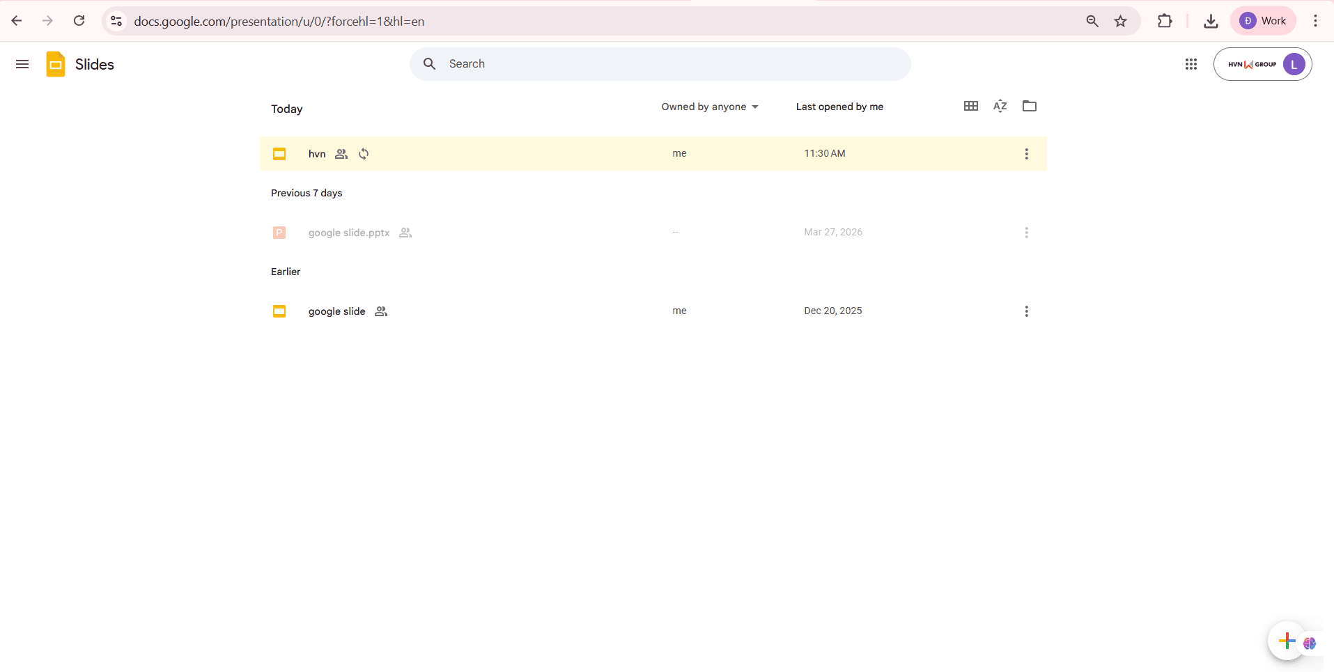 Điều chỉnh slide offline