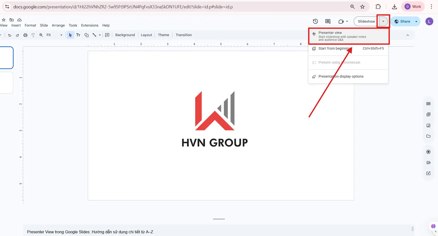 Dùng Presenter View
