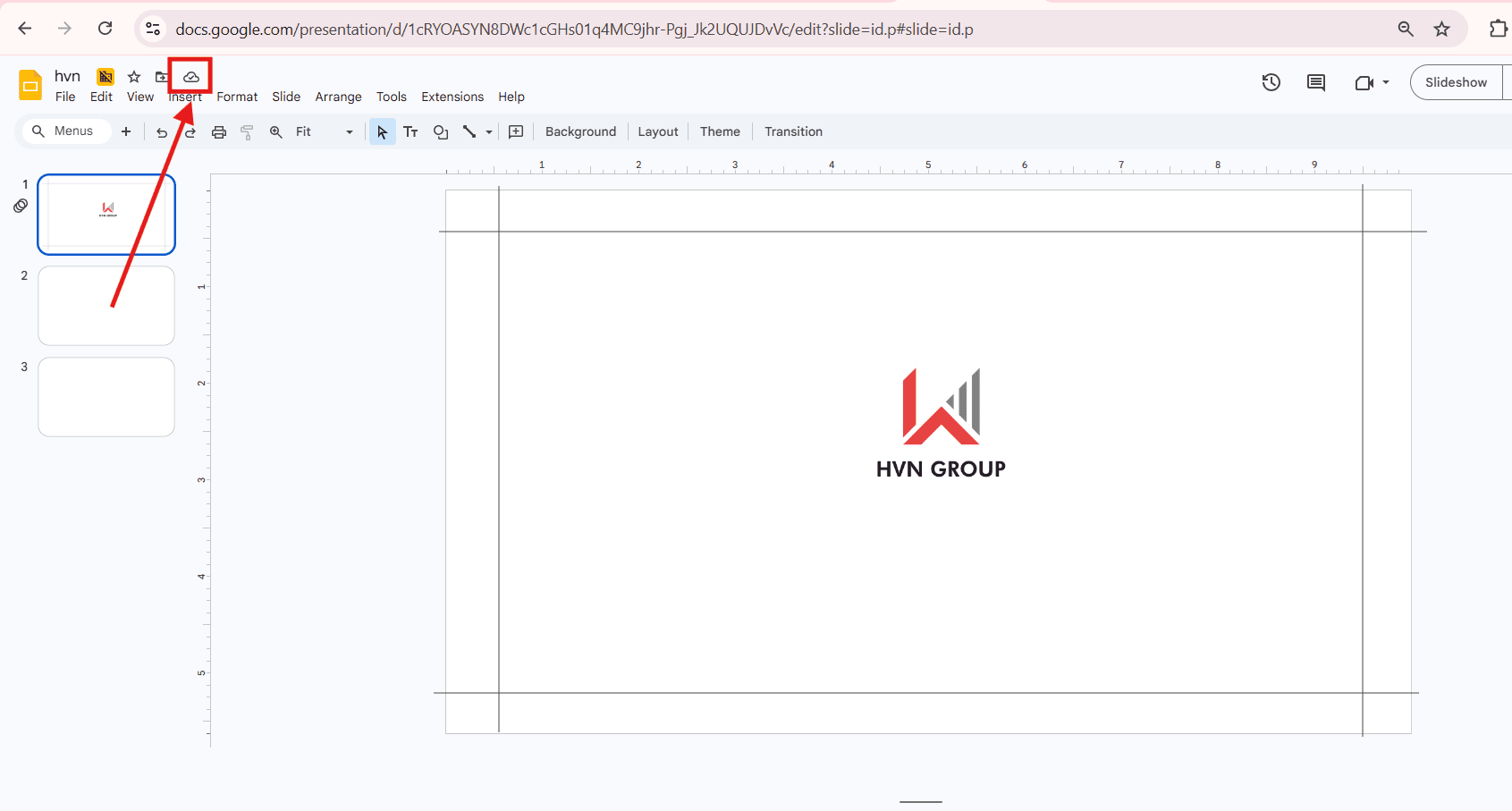 Khi trở lại online trên google slide
