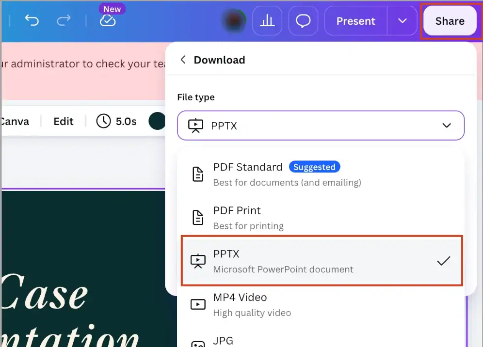 Dùng Canva để tạo Slide AI PowerPoint 