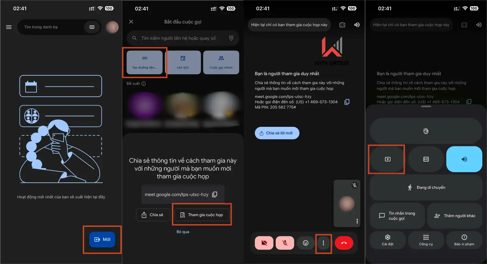 Hướng dẫn trình chiếu PowerPoint trên Google Meet bằng điện thoại