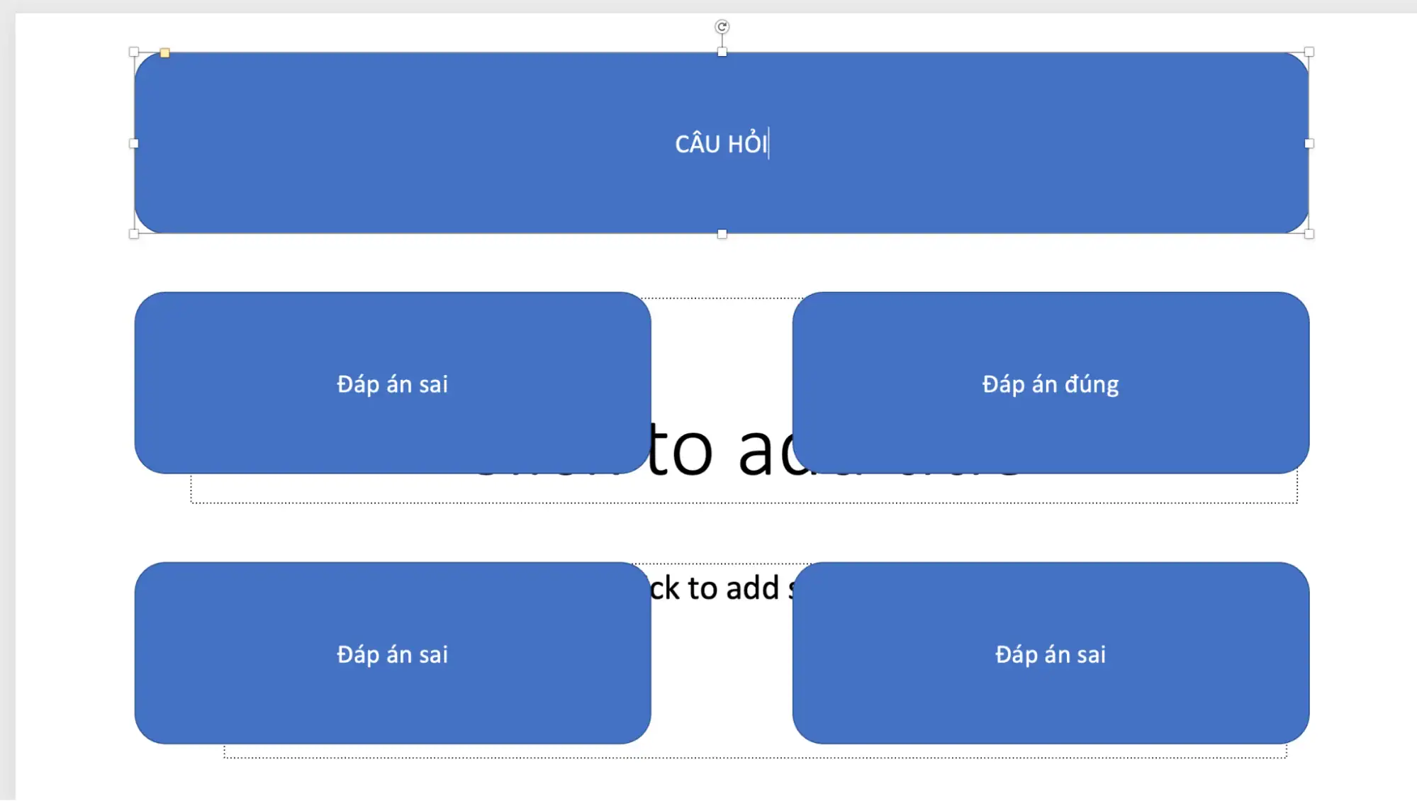 Cách làm trò chơi câu hỏi trắc nghiệm trên PowerPoint chi tiết từ A - Z 5 Hướng dẫn cách làm trò chơi câu hỏi trắc nghiệm trên PowerPoint