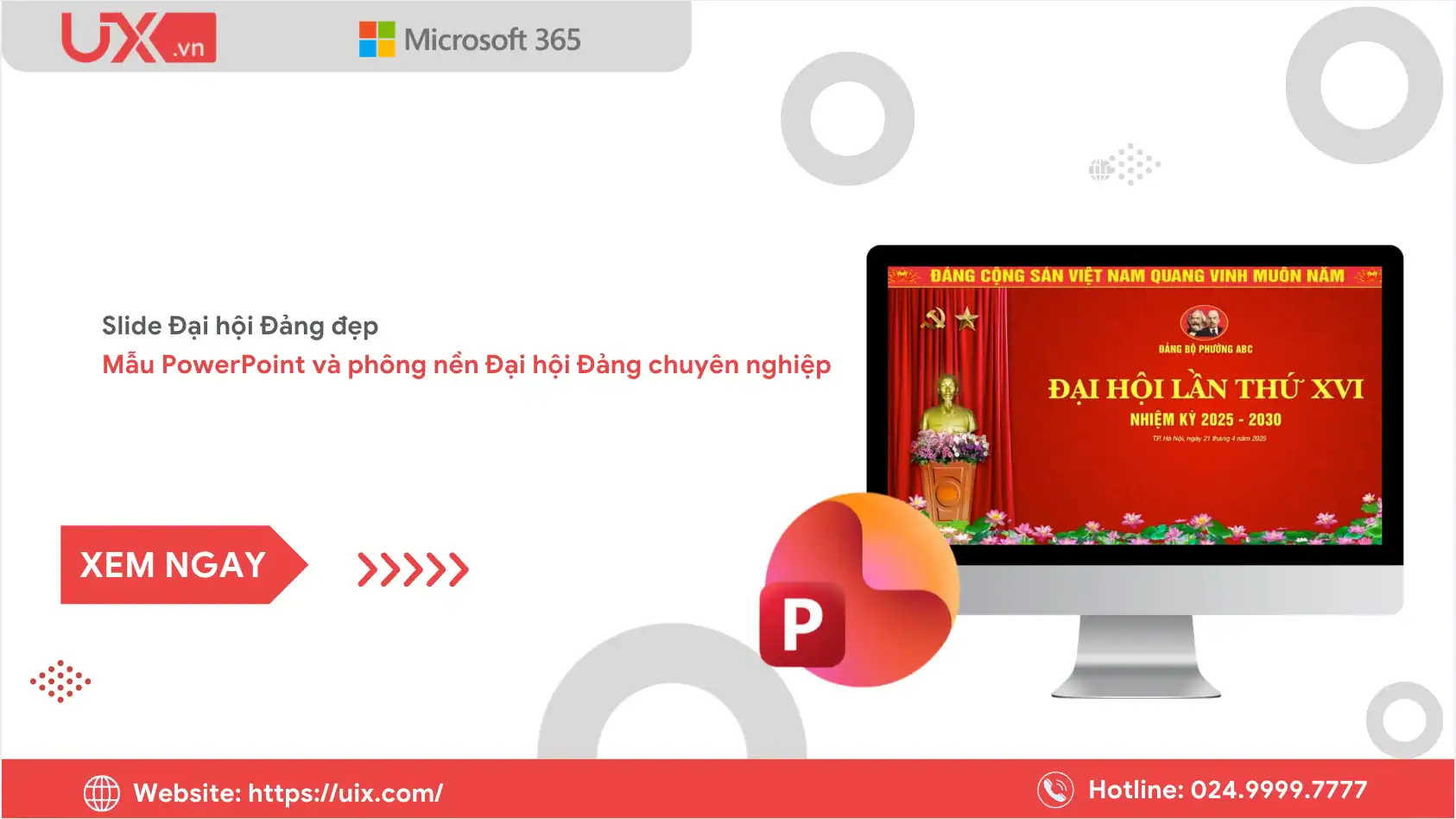 Slide Đại hội Đảng đẹp - Mẫu PowerPoint và phông nền chuyên nghiệp