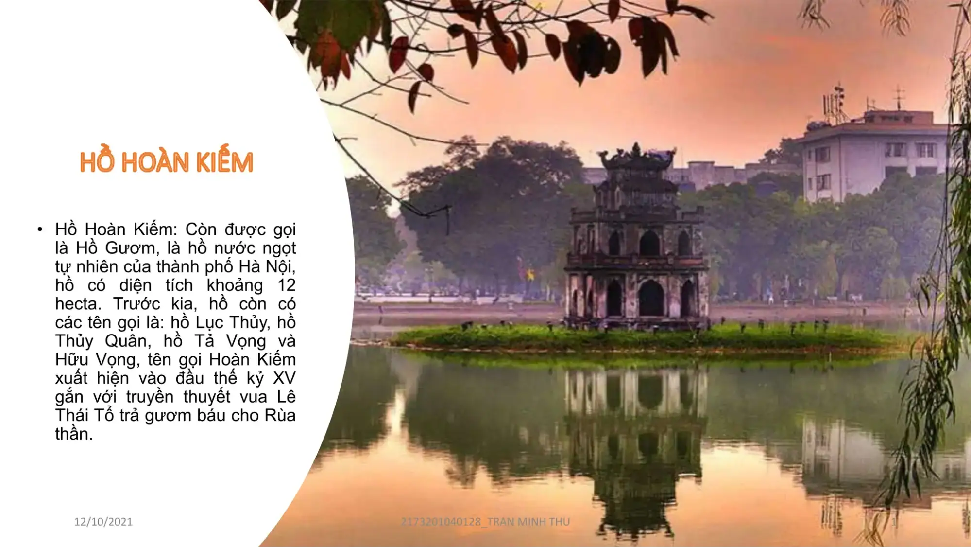 Slide Hồ Hoàn Kiếm