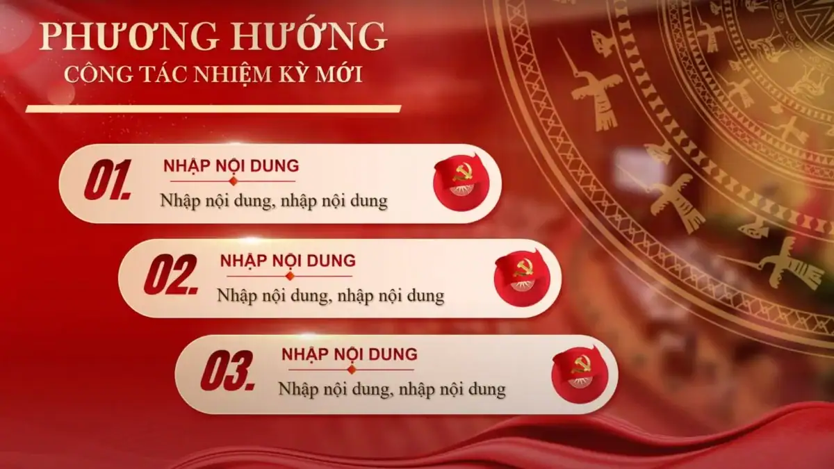Slide phương hướng và nhiệm vụ trong nhiệm kỳ mới